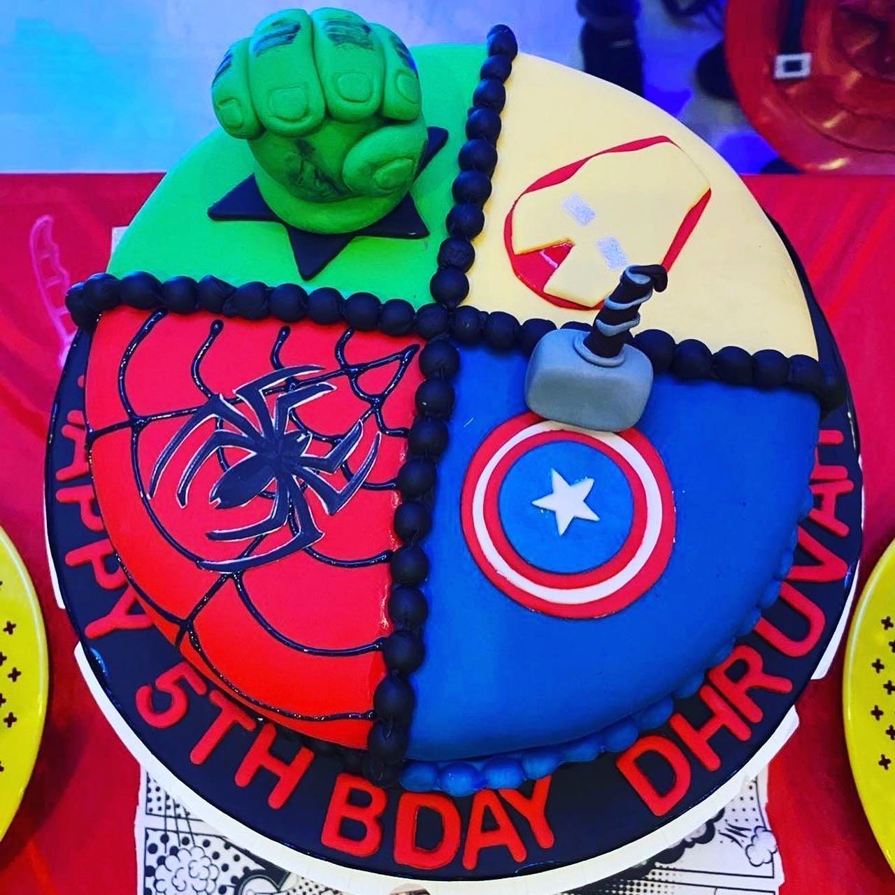 Avengers cake - Superhero themed cakes - Kukkr Cakes