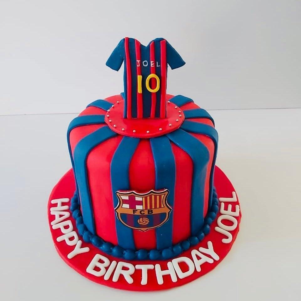 FC Barcelona cake | Order Football cakes - Kukkr Cakes