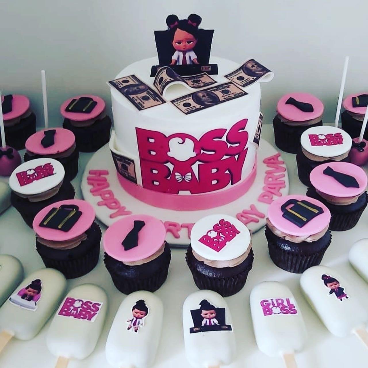 Girl Boss Baby Cake | Trending First Birthday Cakes Online – Kukkr