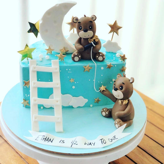 Half Birthday Cakes Baked By Home Bakers ged Cakes For Baby Boy Kukkr Cakes