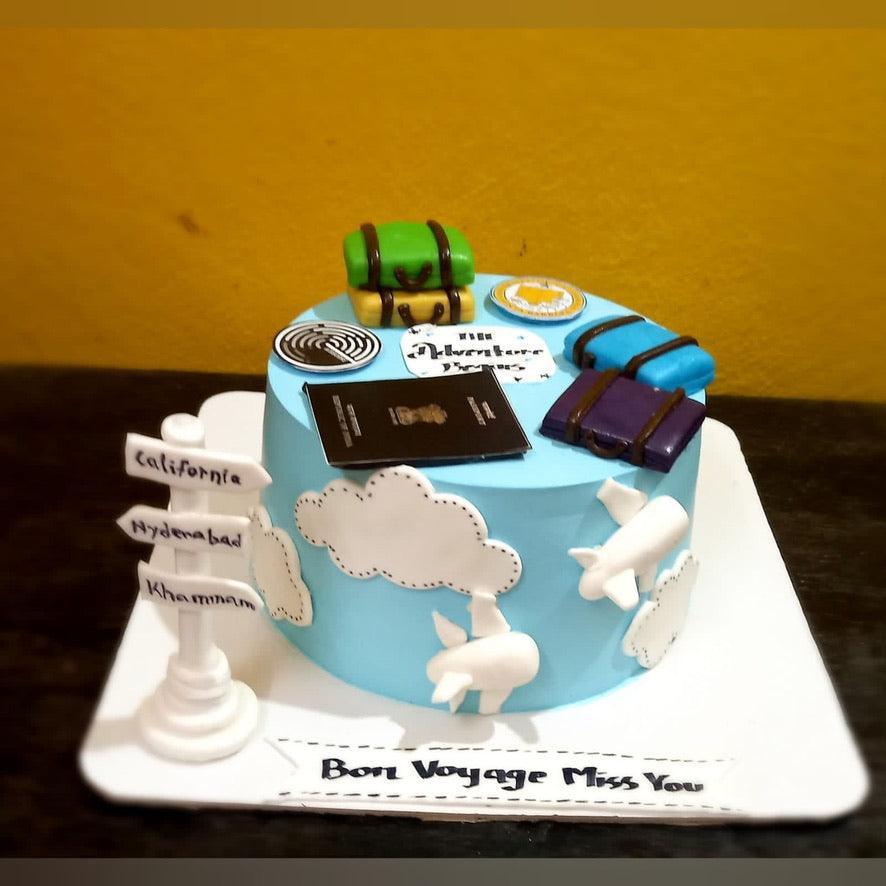 BON-VOYAGE, traveling personalised celebration cake topper / cake decoration  | eBay
