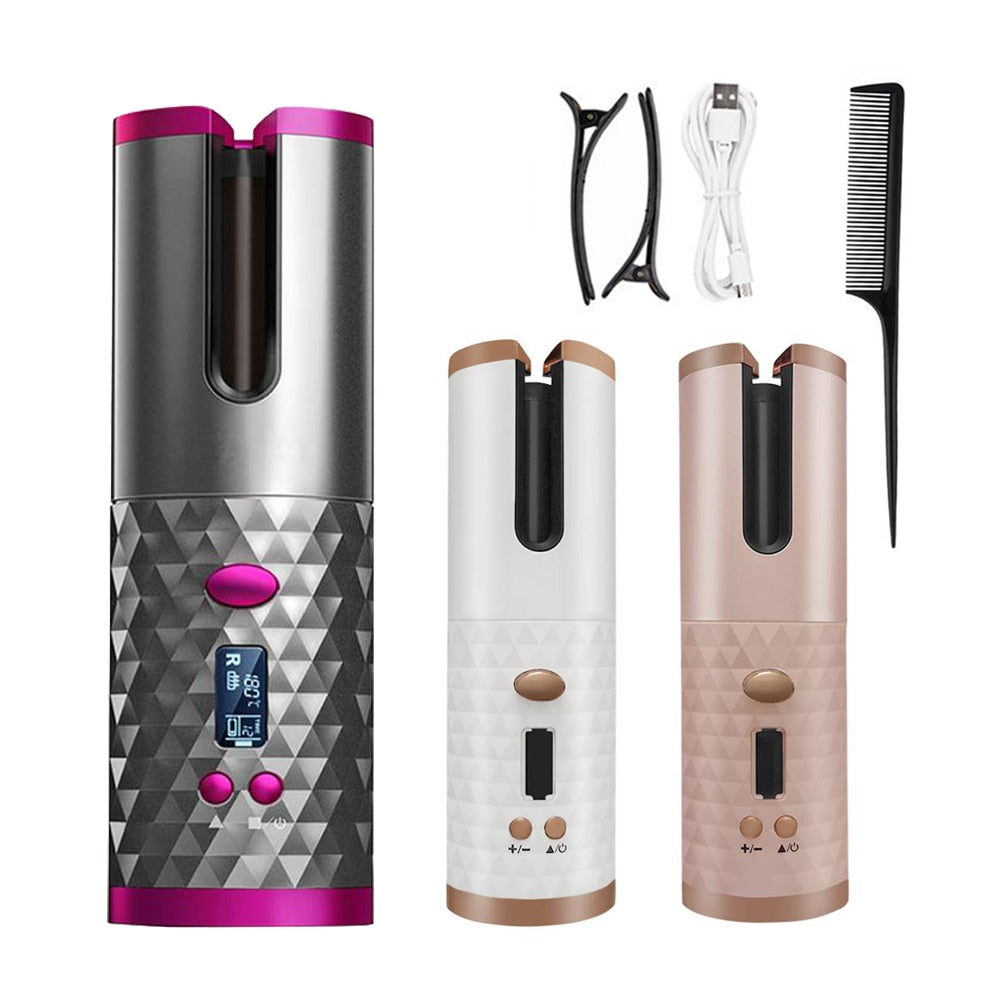 wireless automated curling iron