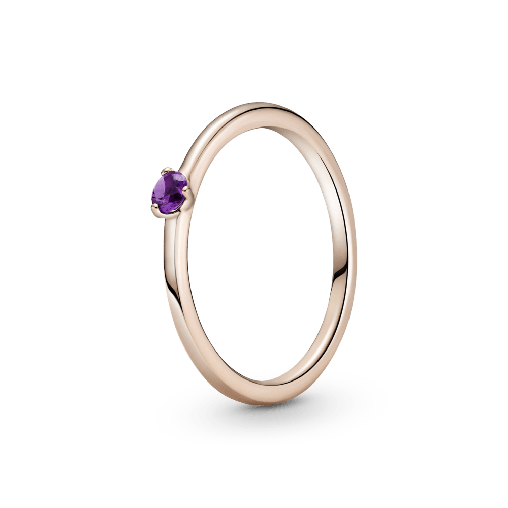 Violetinis soliterio žiedas - Pandora LT