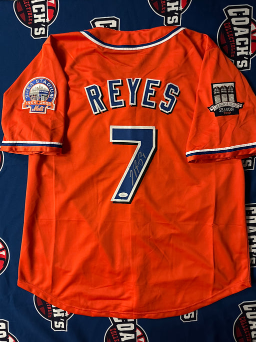 Jose Reyes Autographed NY Mets Black CUSTOM Jersey (JSA) — Coach's