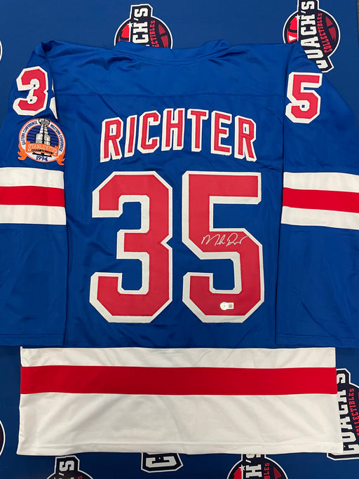 Mike Richter Autographed New York (Blue #35) Custom Hockey Jersey