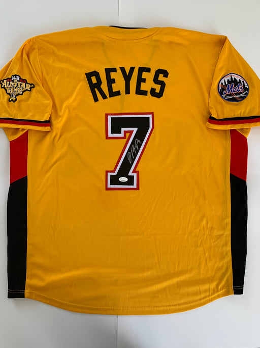 Jose Reyes Autographed NY Mets Black CUSTOM Jersey (JSA) — Coach's