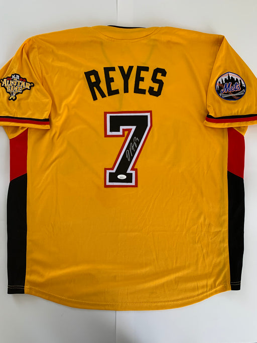 Jose Reyes New York Mets Signed Autographed Black #7 Jersey PSA