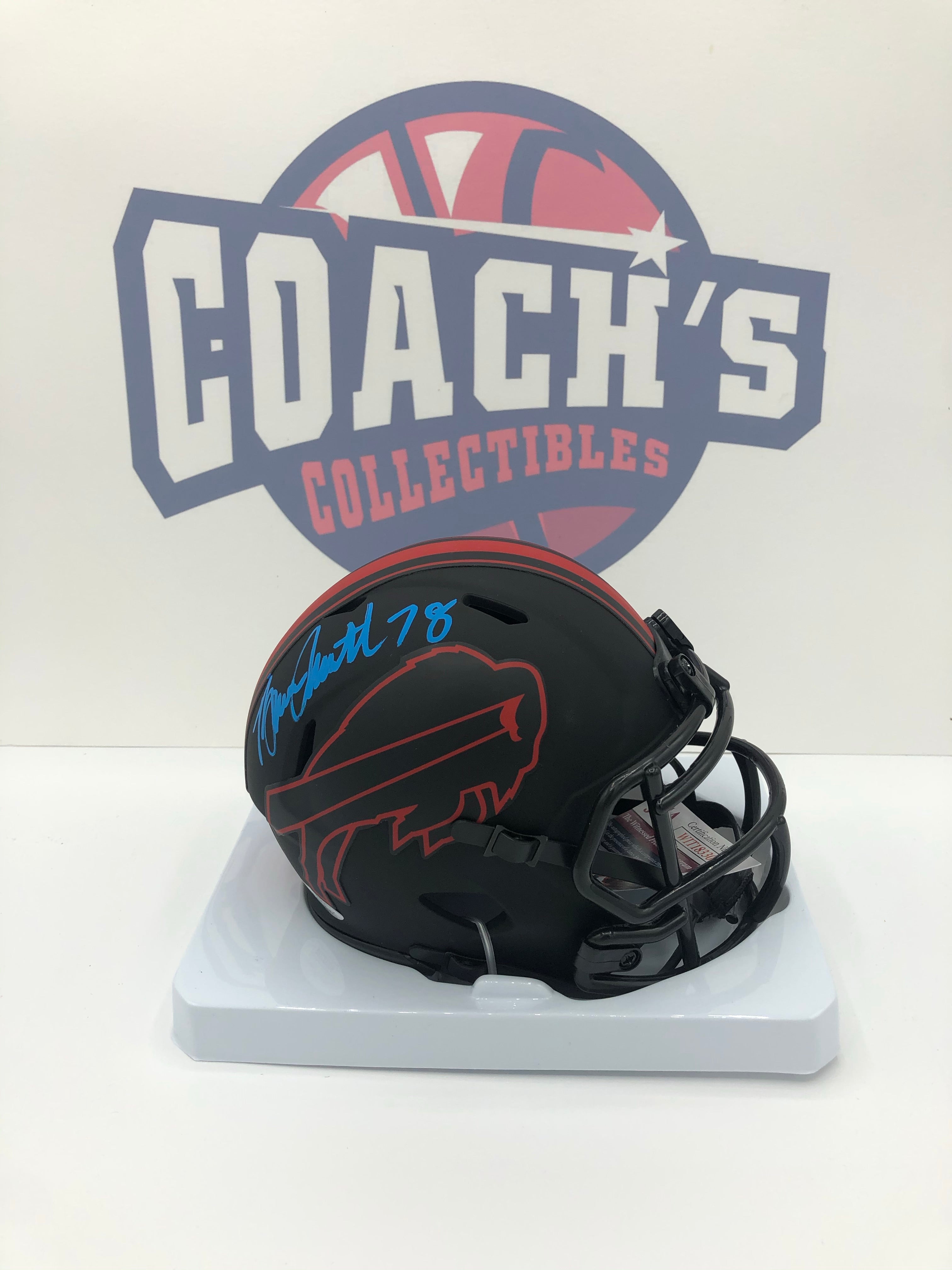 Bruce Smith Autographed Eclipse Alternate Mini Helmet (JSA)