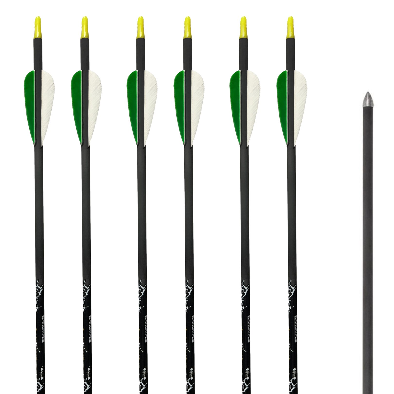 Youth Lightning Carbon Arrows - 6 Pack - Color Options – Crows Head  Traditional Archery