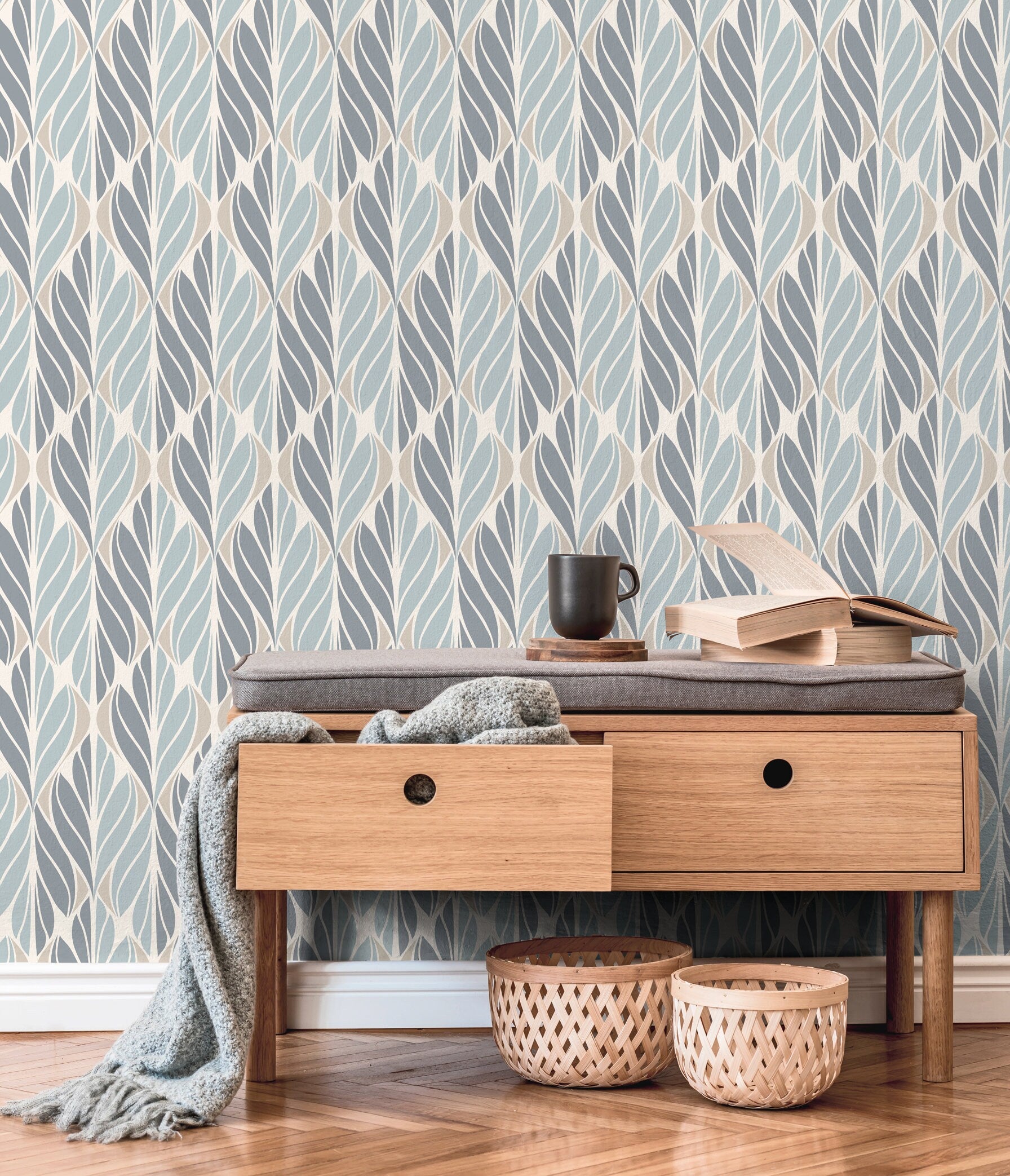 Art Deco Peel and Stick Wallpaper GATSBY  The Wallberry