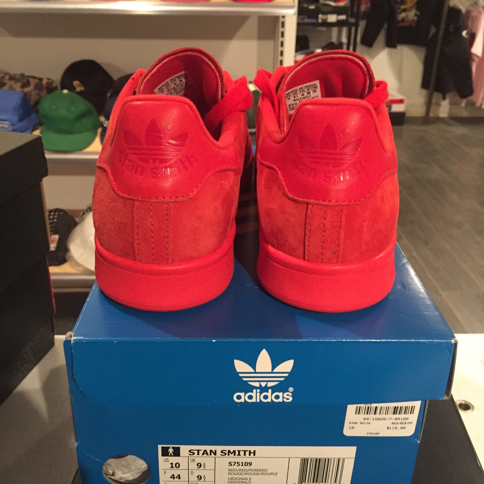 adidas stan smith red mono suede