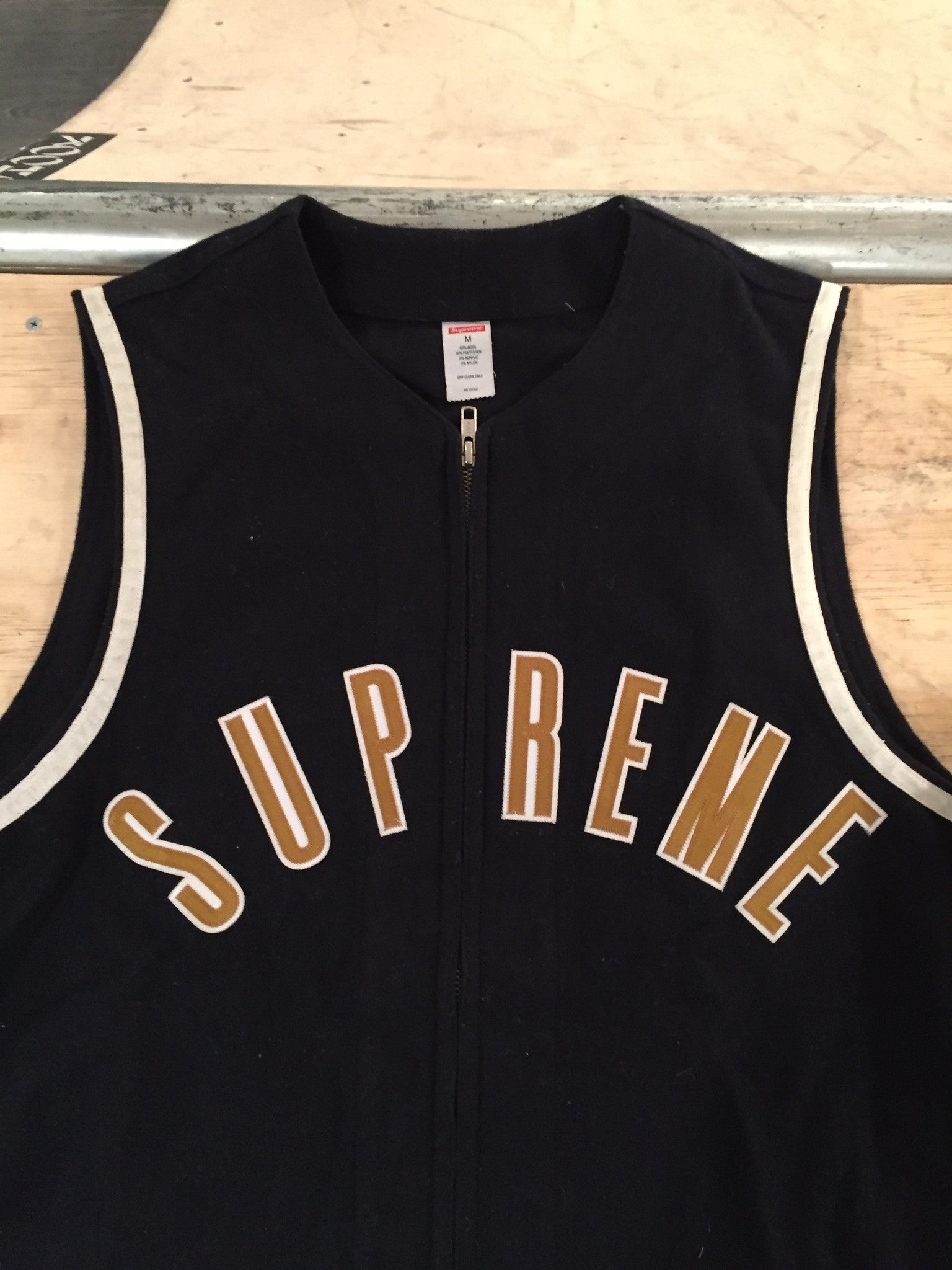 supreme sleeveless baseball jersey