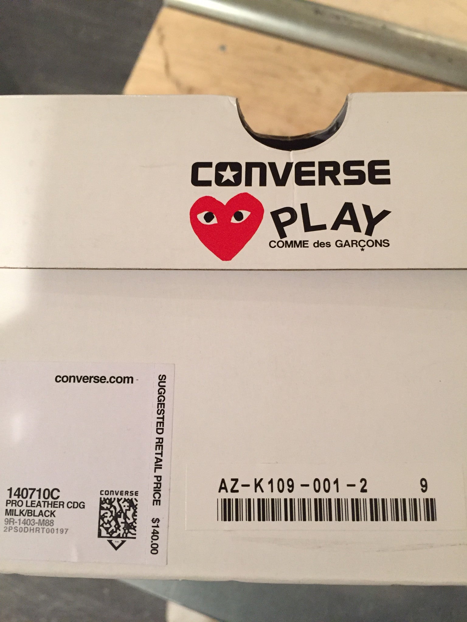 cdg converse sizing