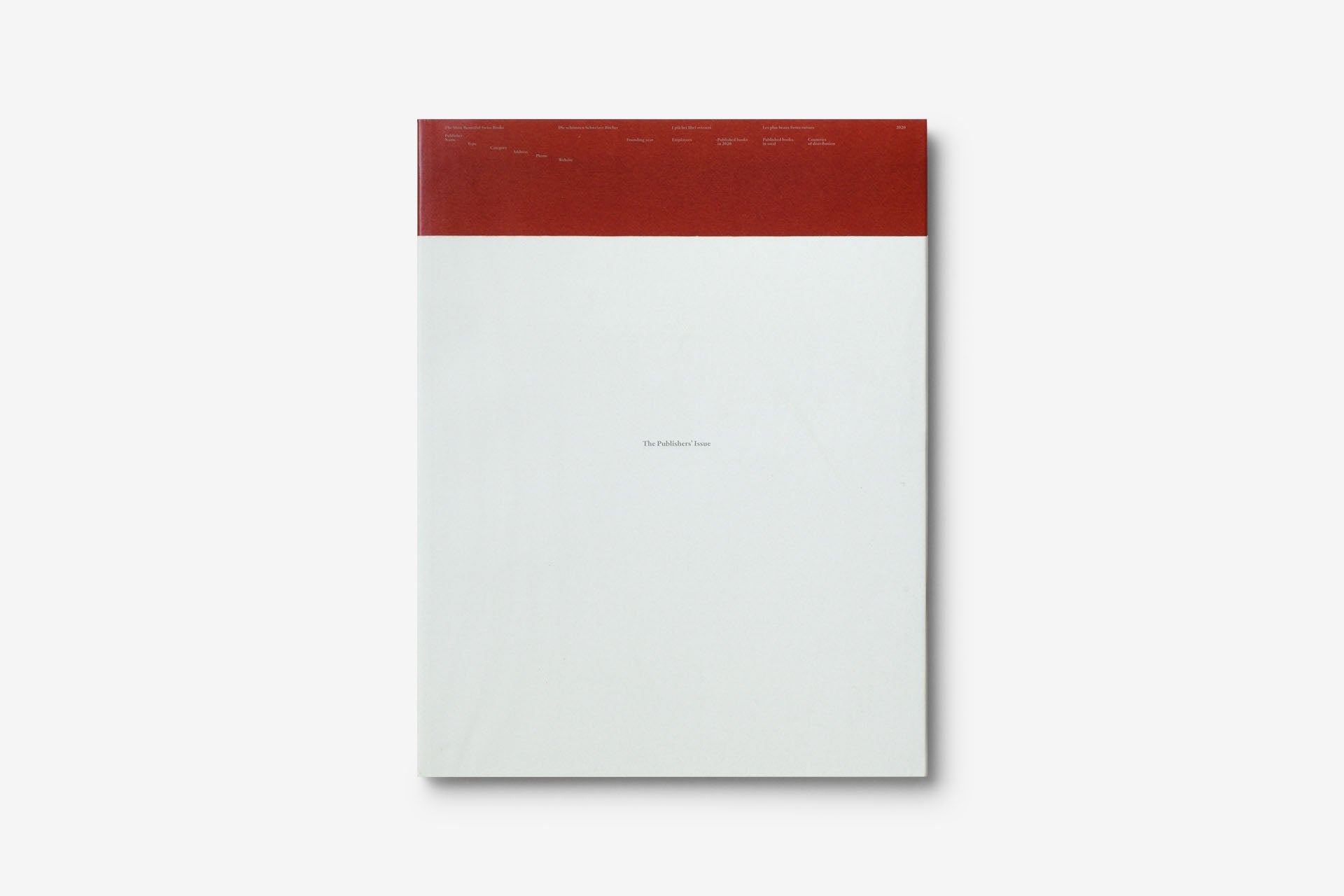 The Most Beautiful Swiss Books 2020