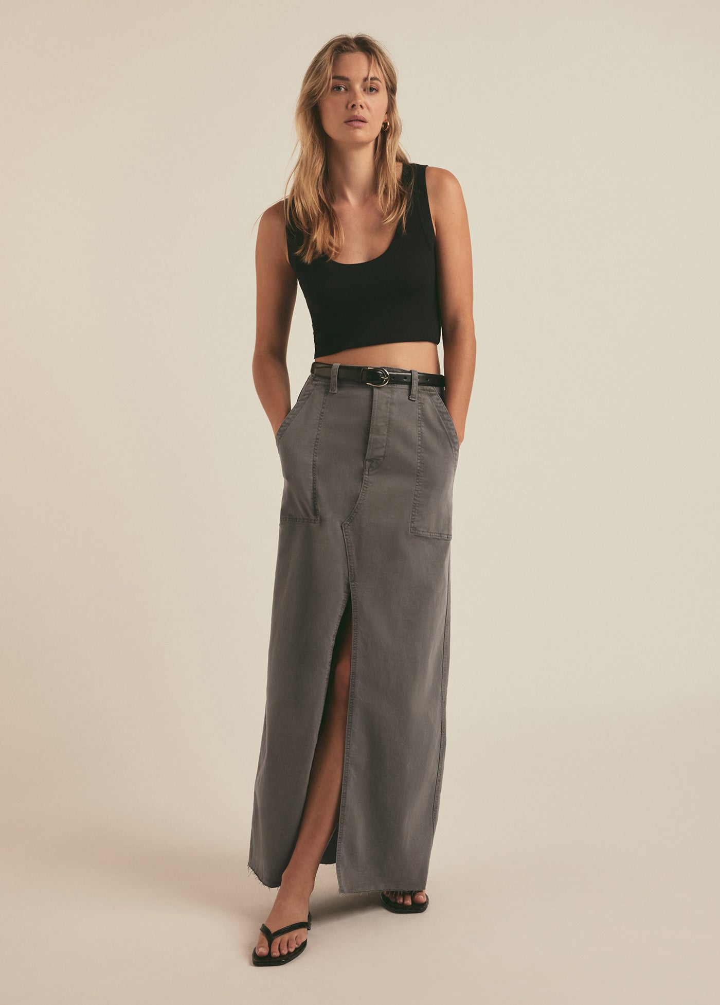 THE SADIE UTILITY MAXI SKIRT