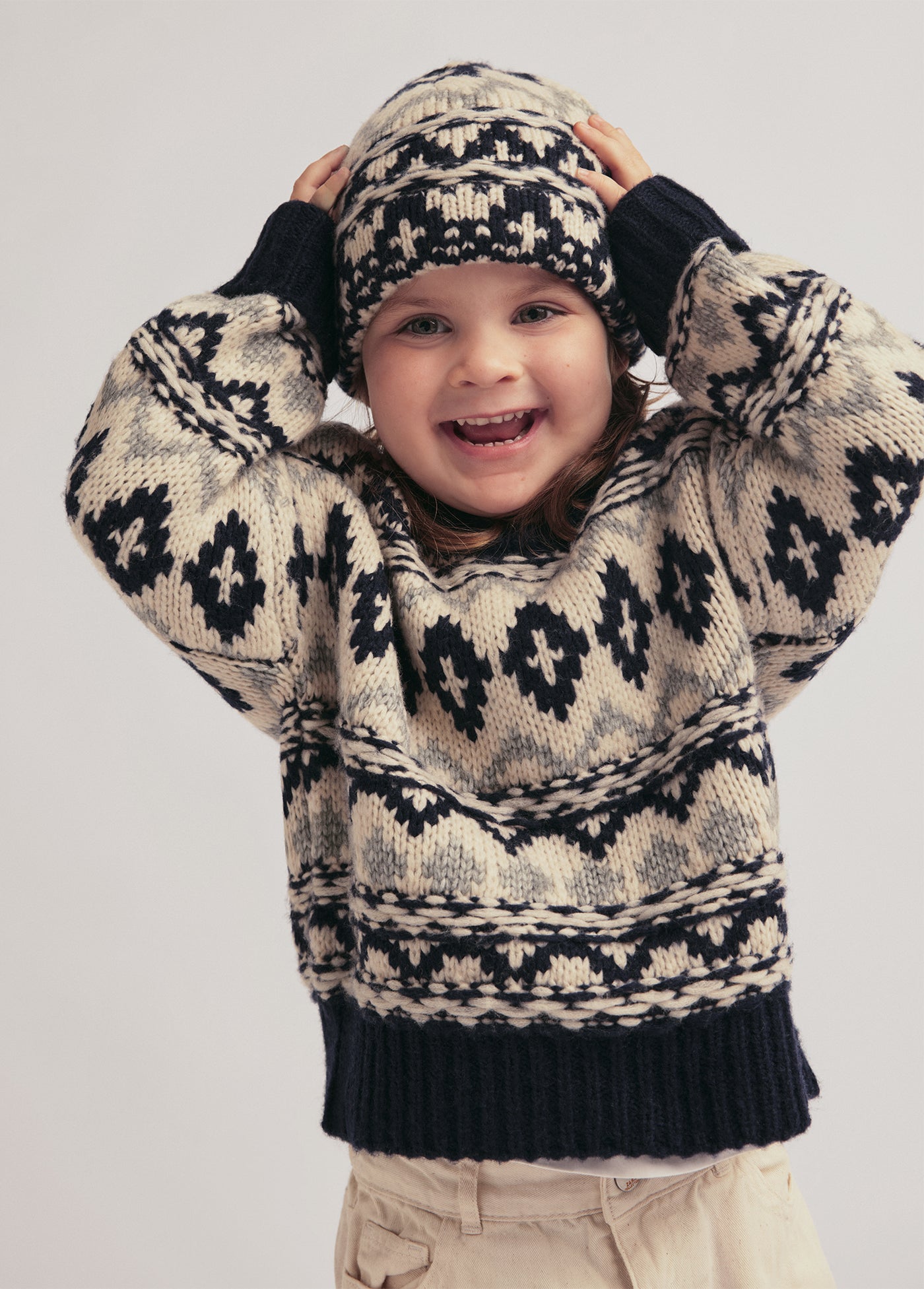 Tis the Season Kids Sweater + Matching Hat Set