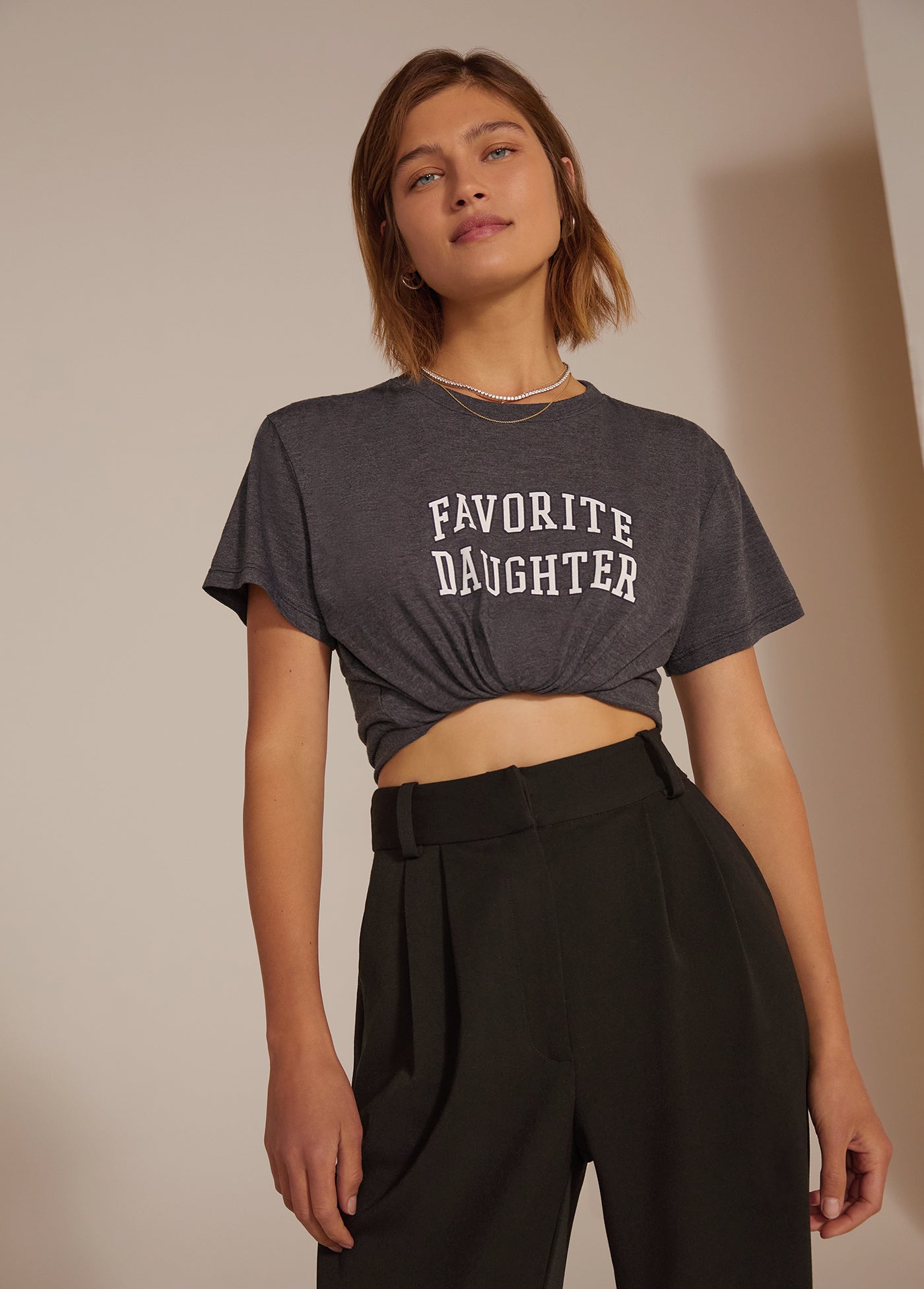 THE CROPPED COLLEGIATE TEE