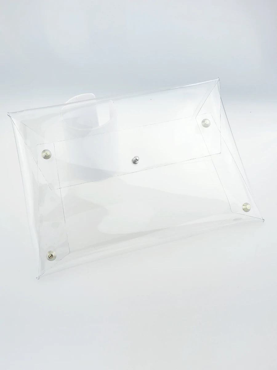 clear envelope clutch