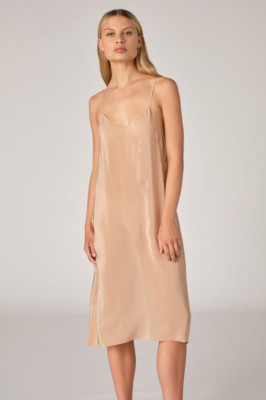 Silk Crepe Slip - Nude