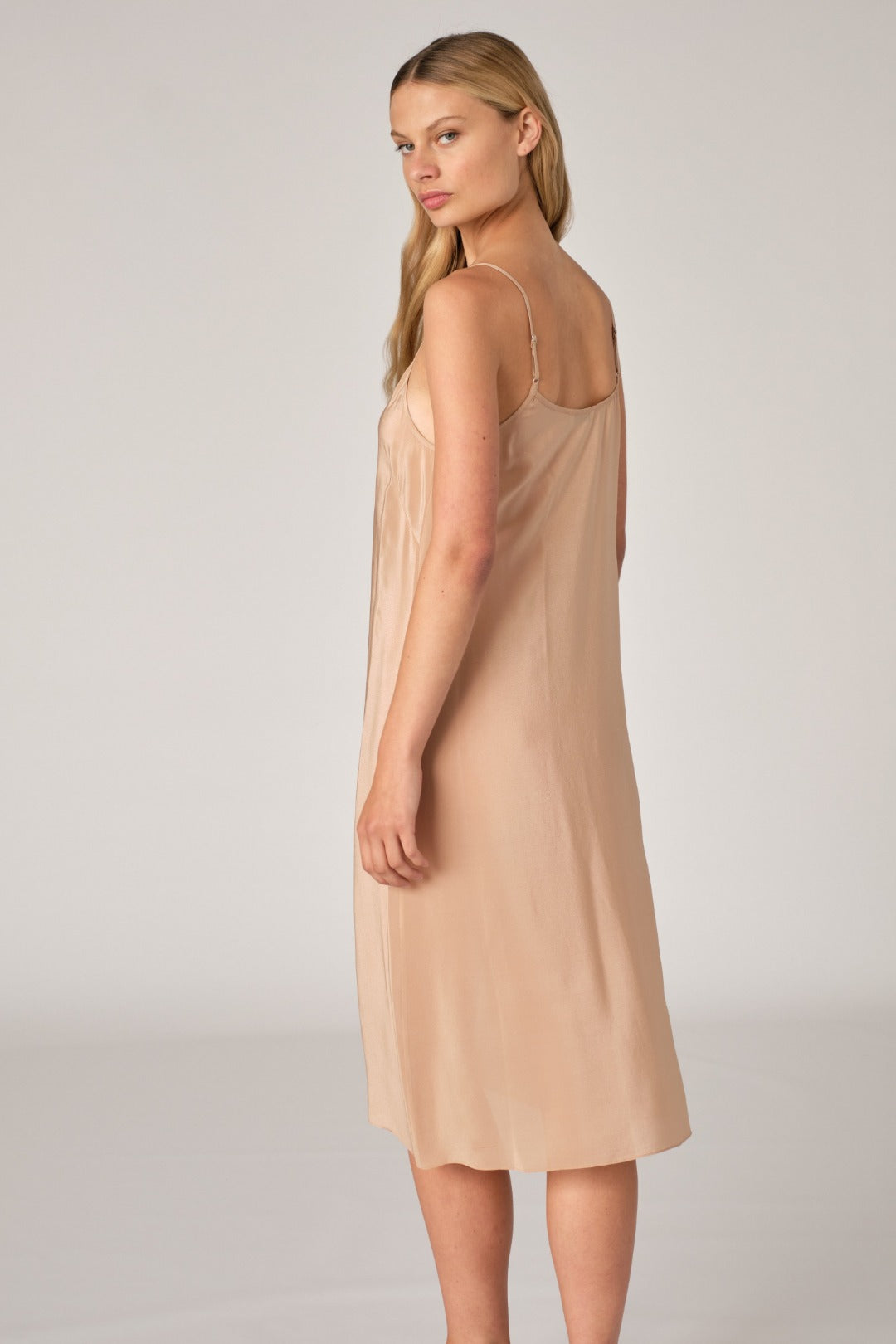 Silk Crepe Slip - Nude