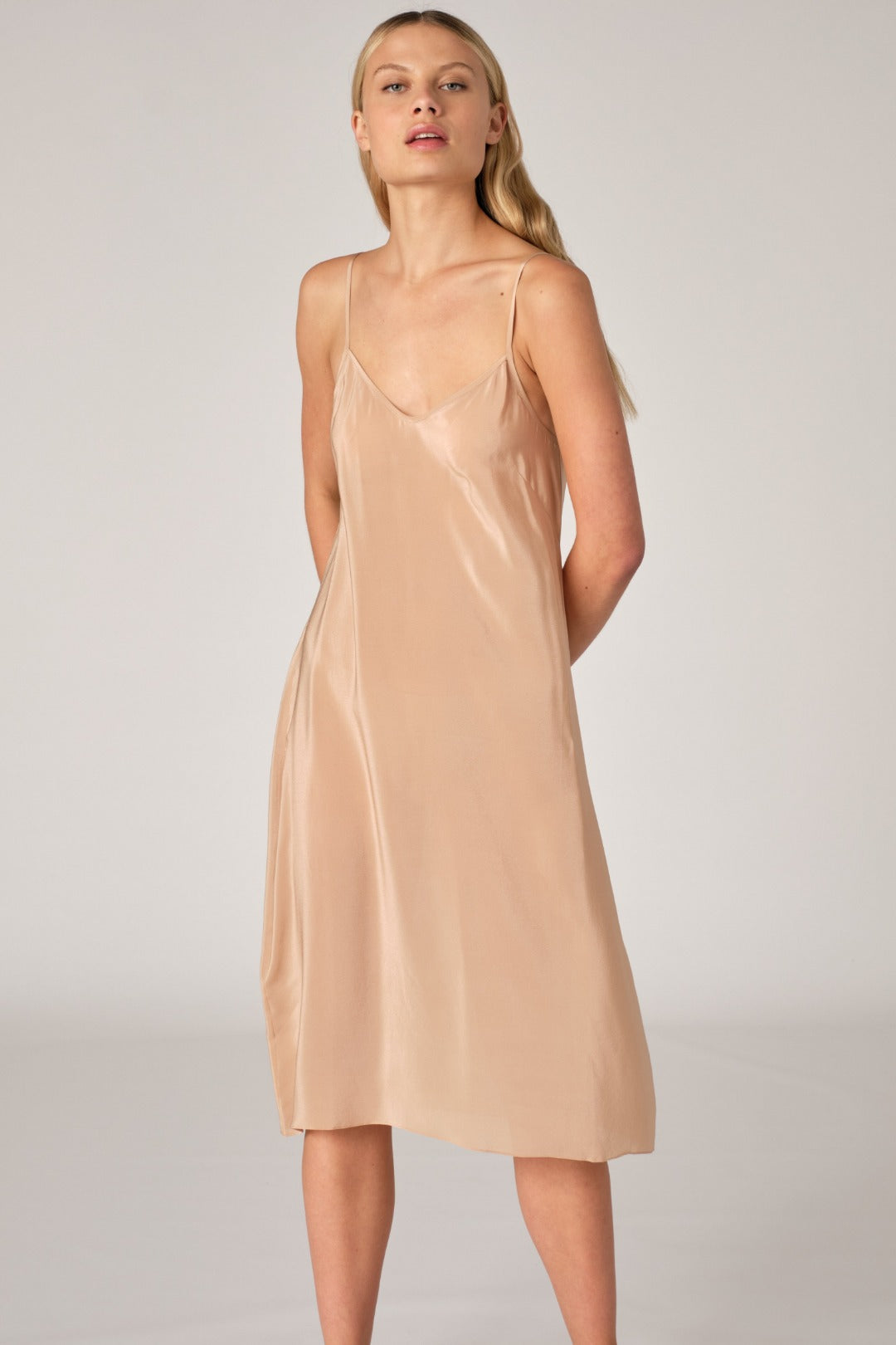 Silk Crepe Slip - Nude