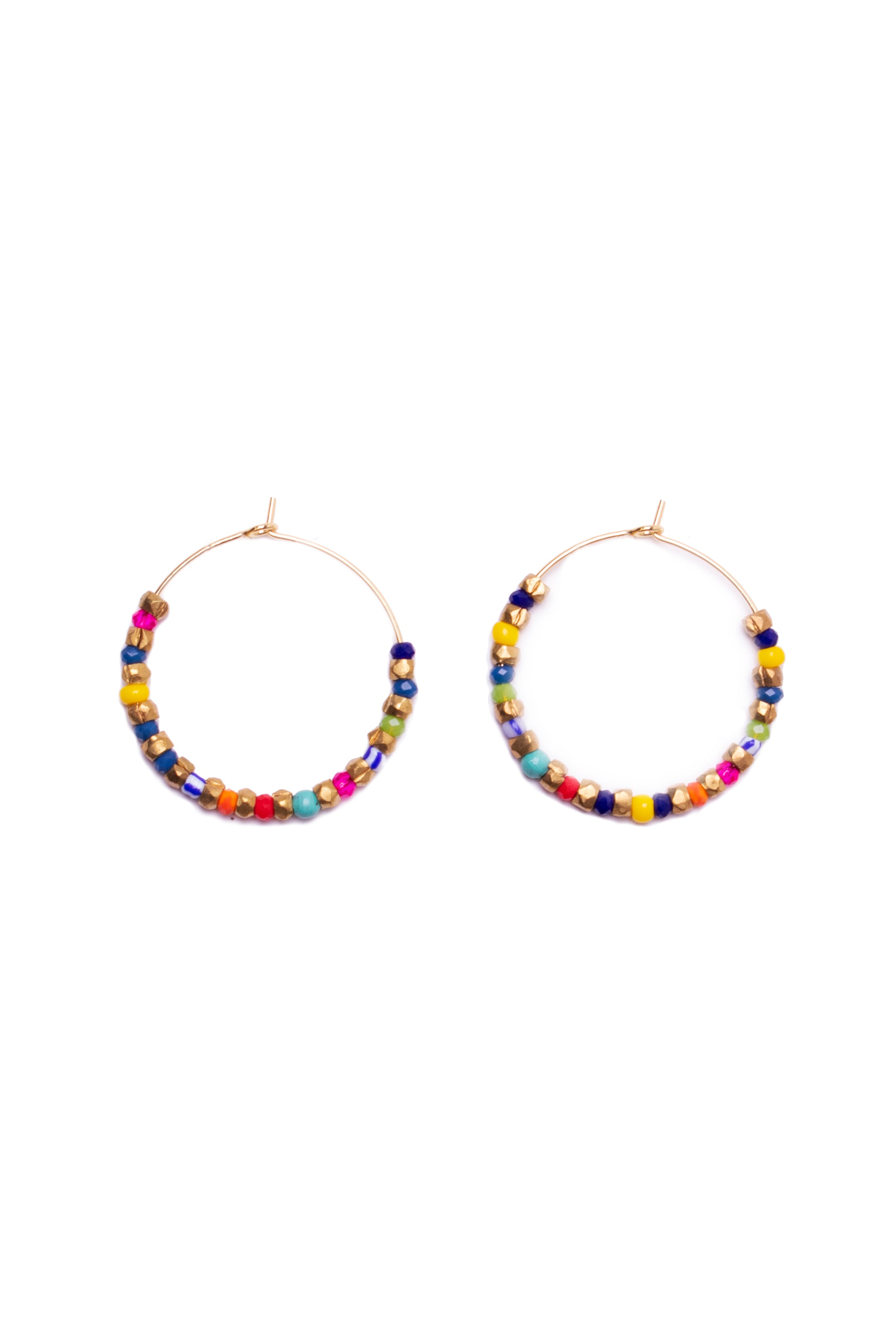 Candy Bead Hoop Earrings