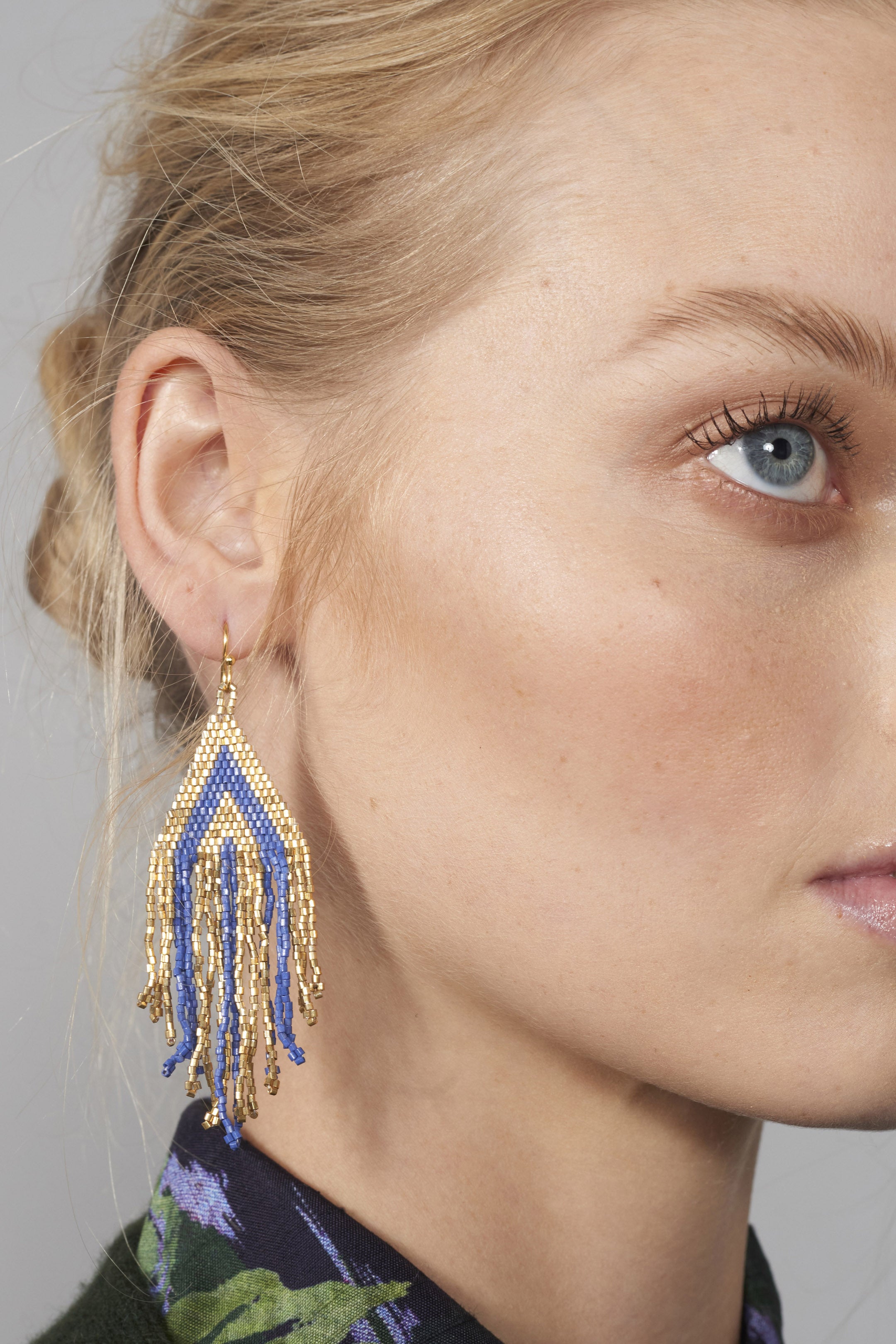 Lapis Gold Earrings