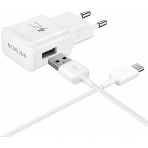 Samsung USB Type-C Cable & Wall Adapter white Bulk