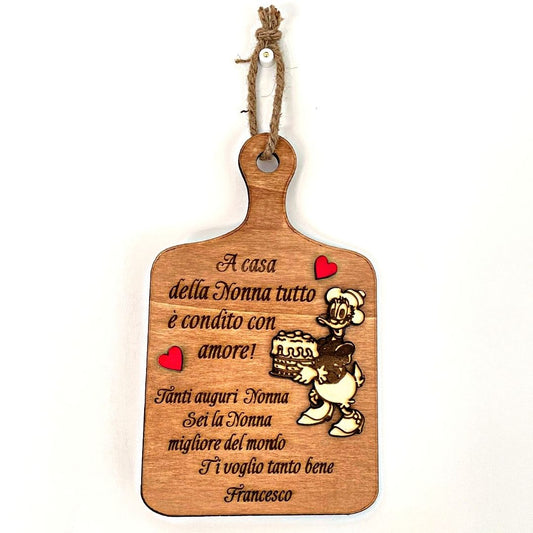 Cuore in legno dedicato ai NONNI con figure e con nome personalizzato – The  Bumba Store