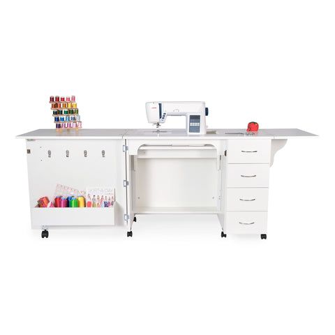 Harriet Cabinet from Arrow Sewing in white, also comes in brown