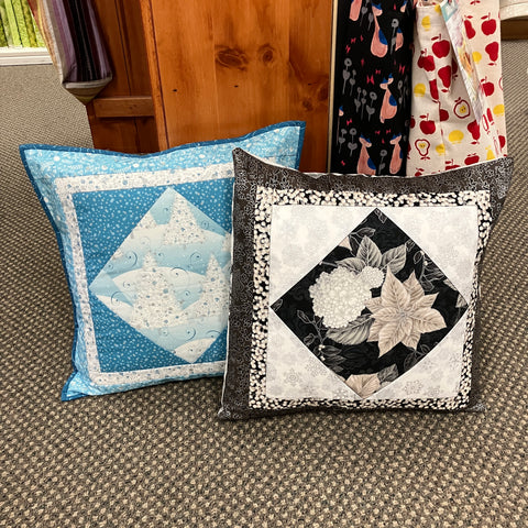 Square in a Square Pillow class samples