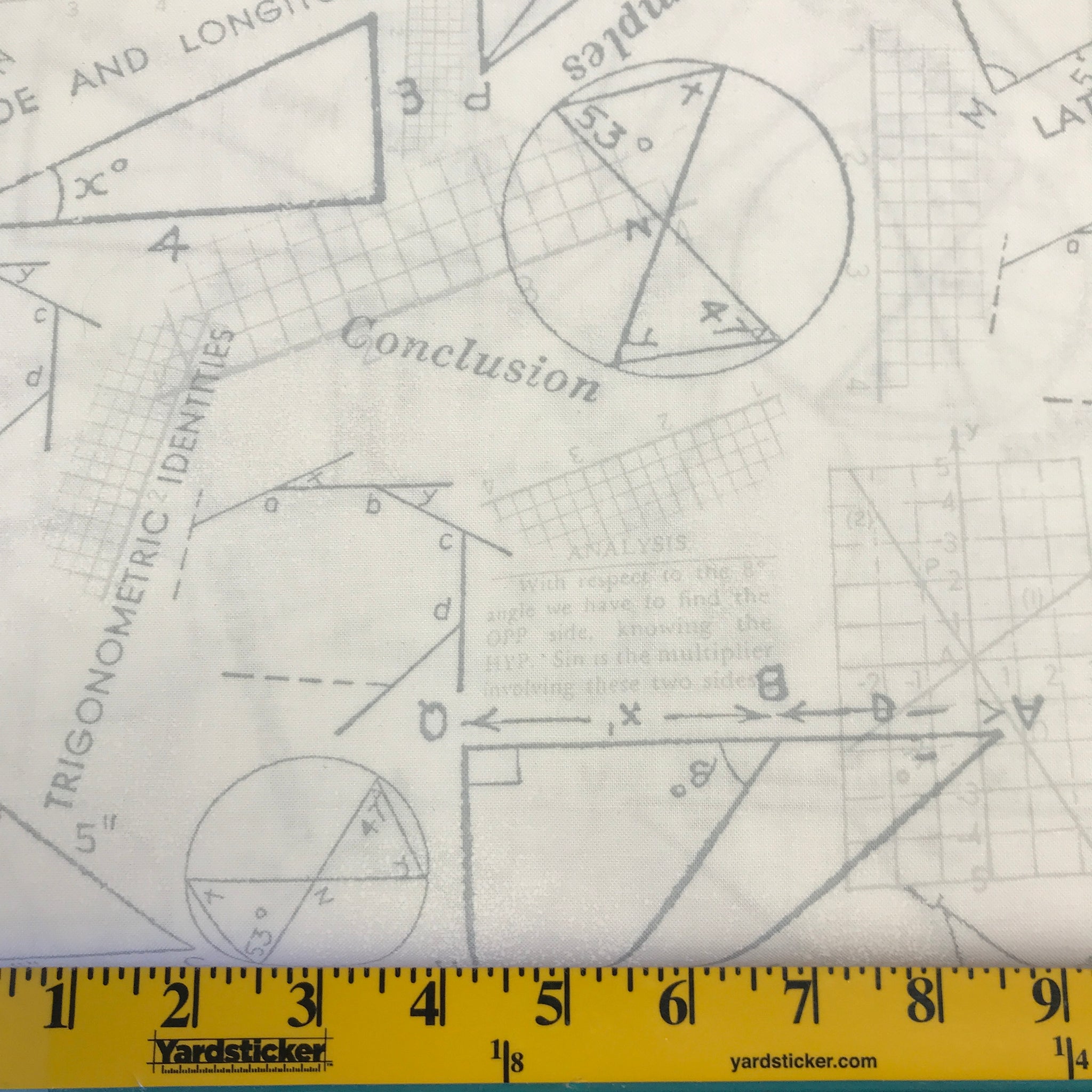 Modern Background Paper Silver White Math Symbols – Alamosa Quilt Company