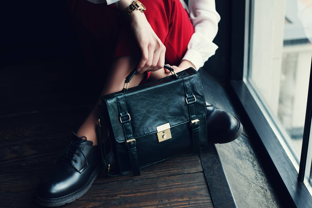 matching shoes and handbag