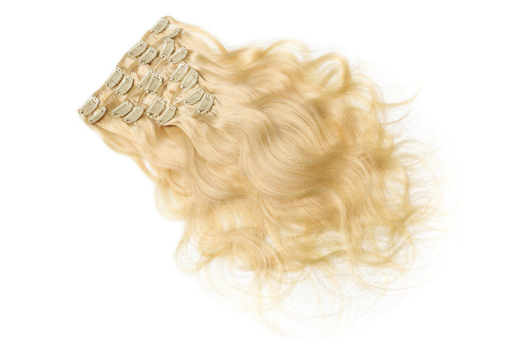 blonde clip in hair extensions