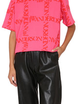 T-SHIRT J.W. ANDERSON, OTHER MATERIALS 100%, color PINK, SS22, product code JT0073PG0079355