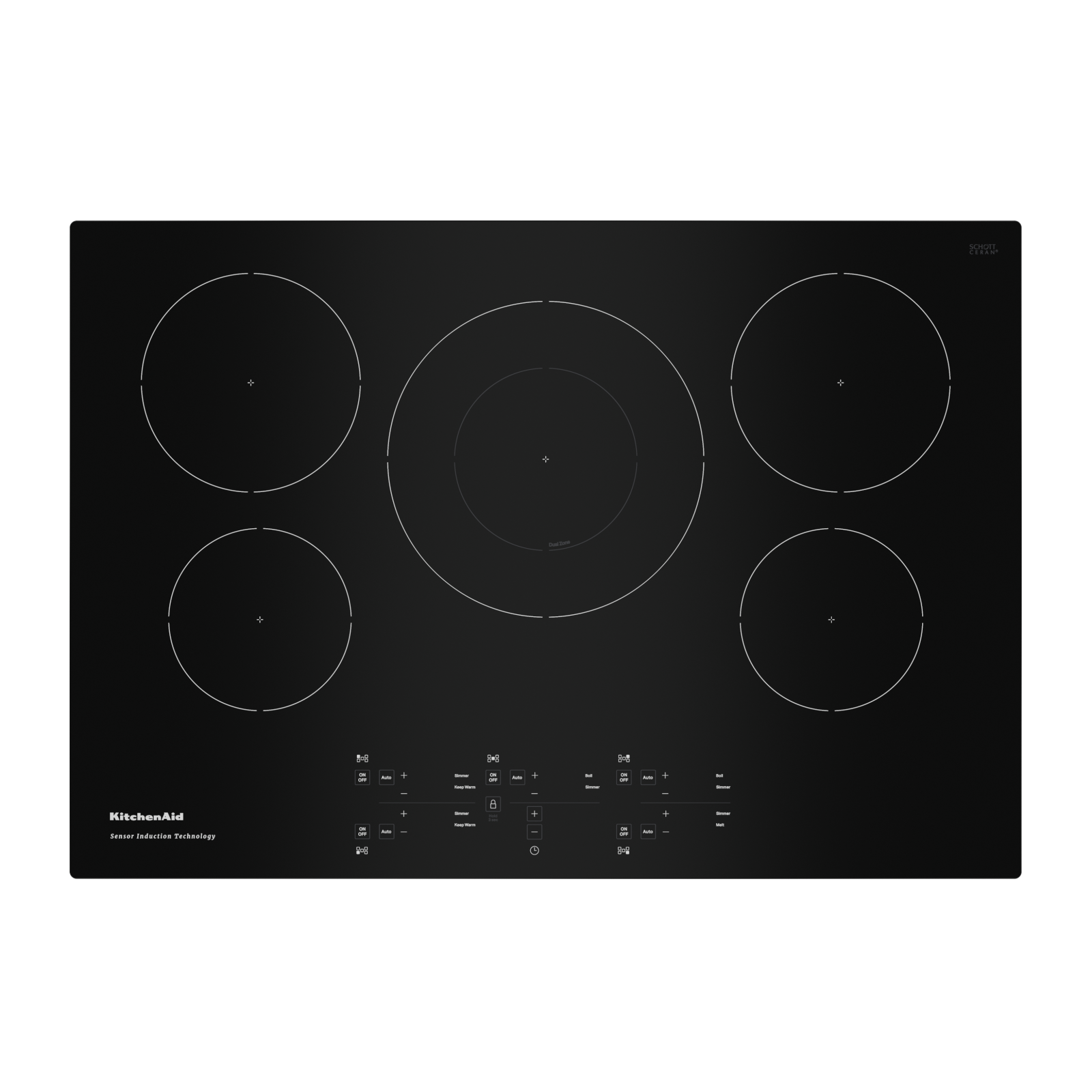 KitchenAid KCIG550JBL 30 Inch Electric Induction Smoothtop Cooktop