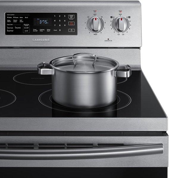 NE58F9500SS Samsung Appliances 5.8 cu. ft. Slide-in Electric Range with Dual  Convection in Stainless Steel STAINLESS STEEL - Jetson TV & Appliance