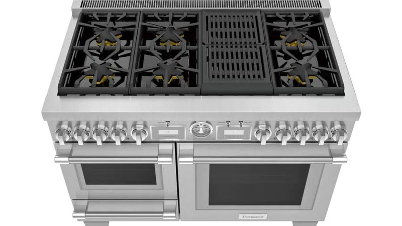 Thermador - 6.5 cu. ft  Dual Fuel Range in Stainless - PRD48WLSGC