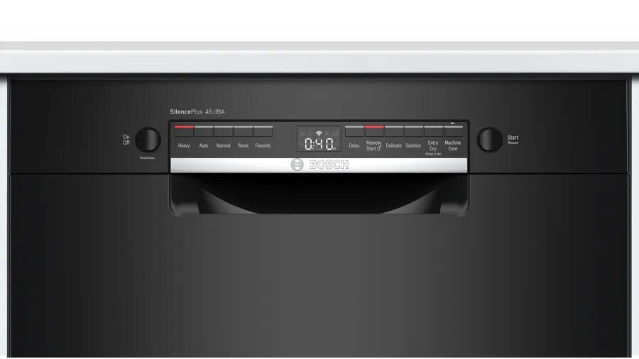 Bosch 46 dBA Compact Dishwasher in Black SPE53B56UC