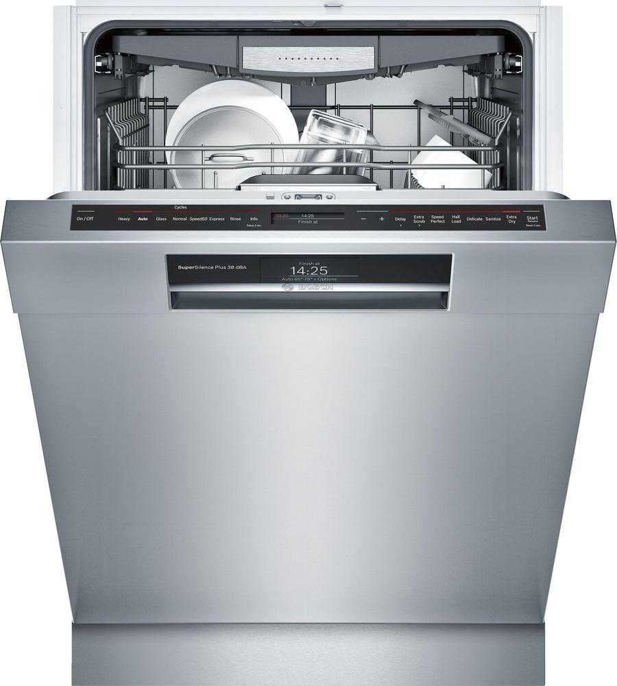 Bosch 38 dBA Built In Dishwasher in Stainless SHE89PW75N