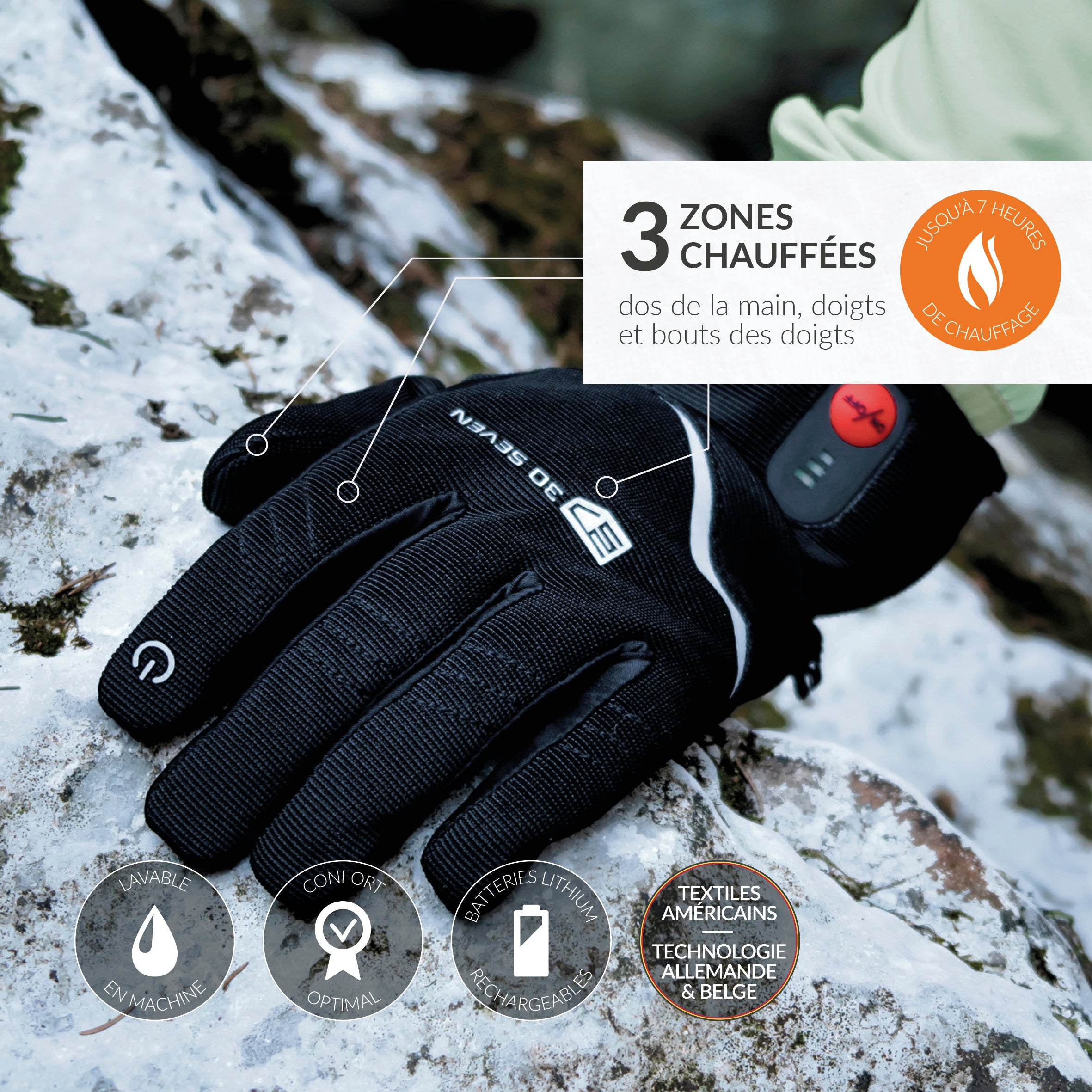 Gants tactiles CABLING ® Gants Stretch Hiver Unisexe, Gants à