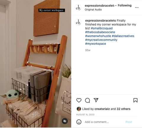 instagram reels example for a product based small business