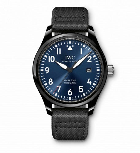 A BLUE-AND-BLACK SPECIAL-EDITION PILOT’S WATCH MARK XVIII 