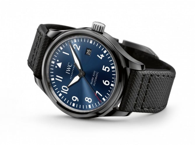 A BLUE-AND-BLACK SPECIAL-EDITION PILOT’S WATCH MARK XVIII 