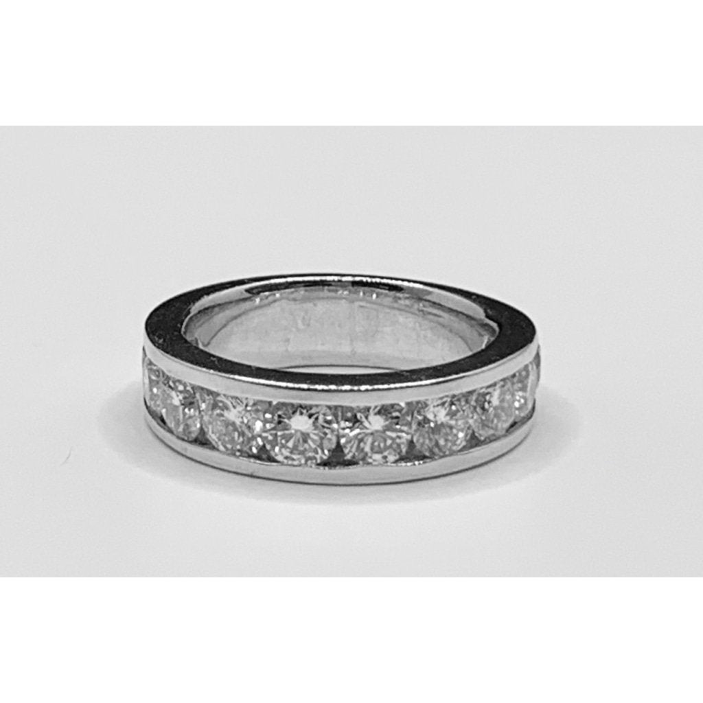 Cooper Jewelers Platinum Round Chanel Band R101 | Cooper