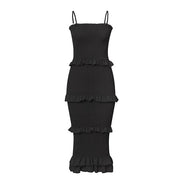 Women Ruffles Elastic Dress - NancyK Boutique