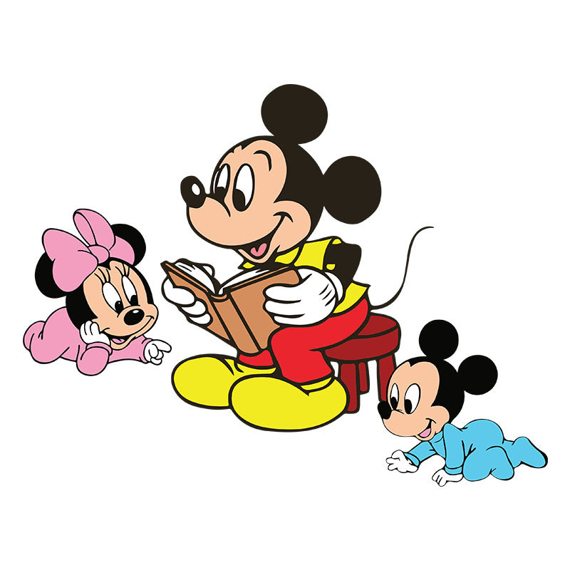 Download Mickey Dad Reading Books Svg Mickey Dad And Baby Mickey Reading Books Guru Svg