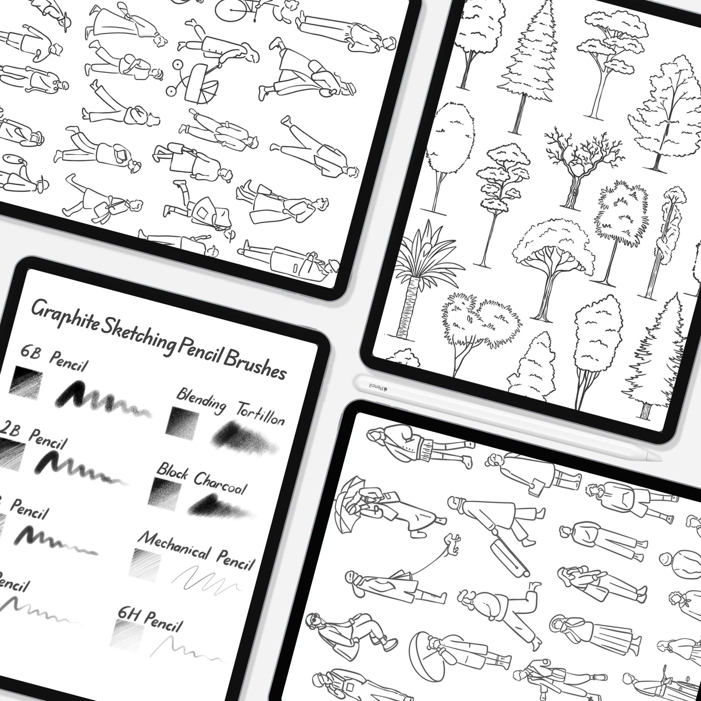Procreate Hand-drawn Sketch Bundle