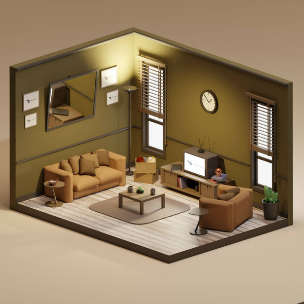 3D Model Low-Poly Room 3DSMAX | Toffu Co