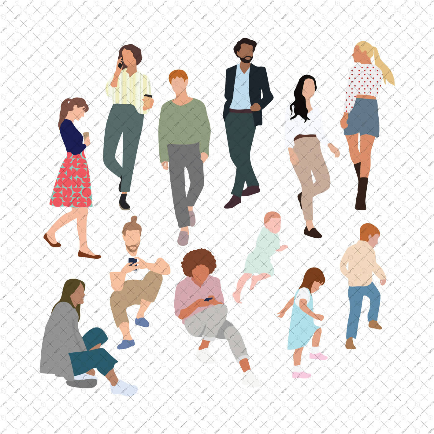 People Silhouettes And Outlines Vector Art & Graphics